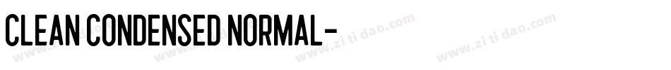 Clean Condensed Normal字体转换
